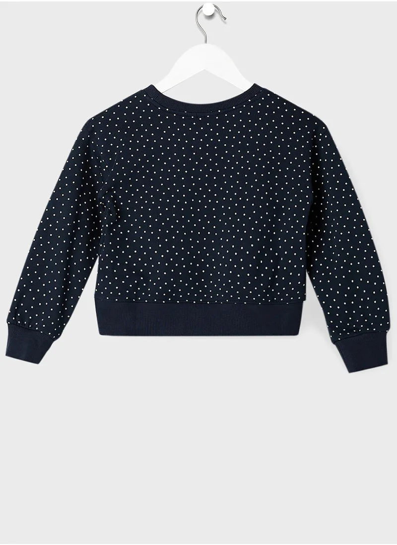 NAME IT Kids Polka Dot Long Sleeve Sweatshirt