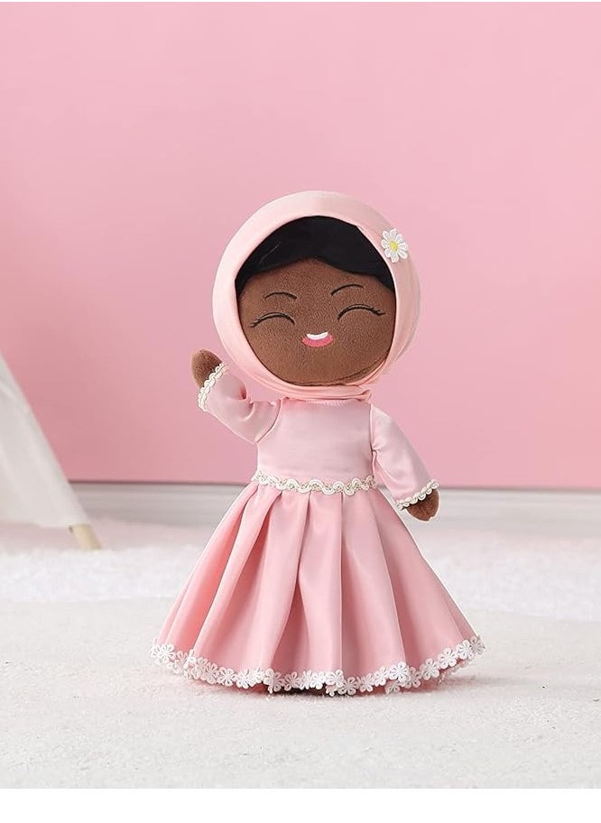 Mommy Yasmin - Mommy Yasmin - Soothe & Talking Hijab Doll | Surah & Dua | Birthday Gift | Interactive + Sensory + Relaxing | Remote | for Baby + Toddlers + Kids(Smiling Eyes)-Brown - Image 1