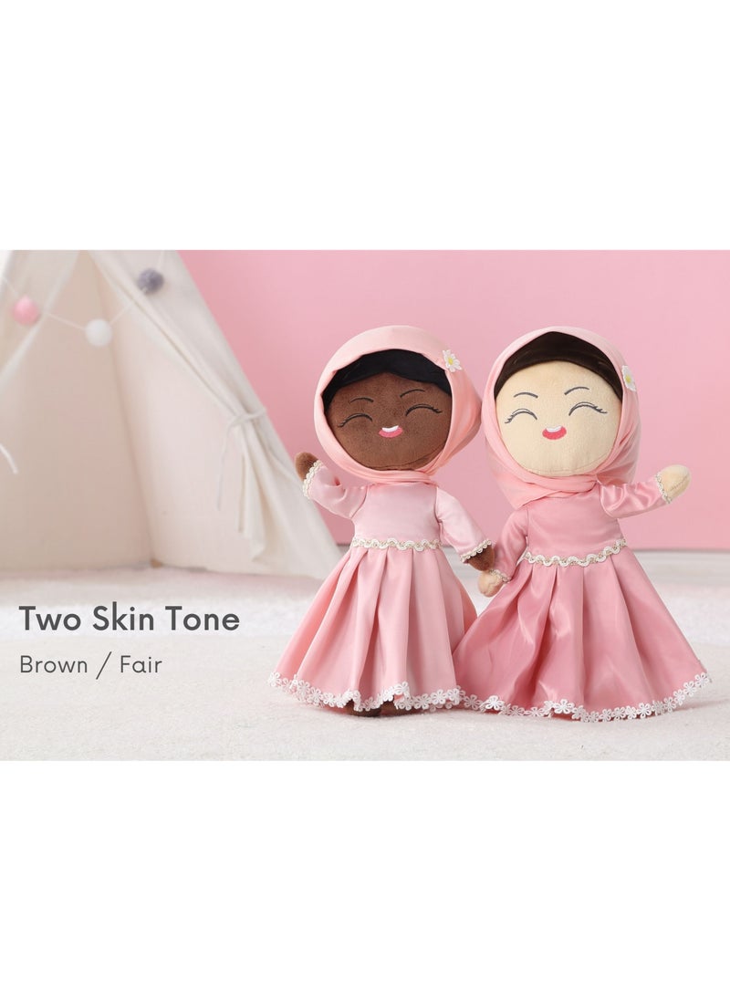 Mommy Yasmin - Mommy Yasmin - Soothe & Talking Hijab Doll | Surah & Dua | Birthday Gift | Interactive + Sensory + Relaxing | Remote | for Baby + Toddlers + Kids(Smiling Eyes)-Brown - Image 1