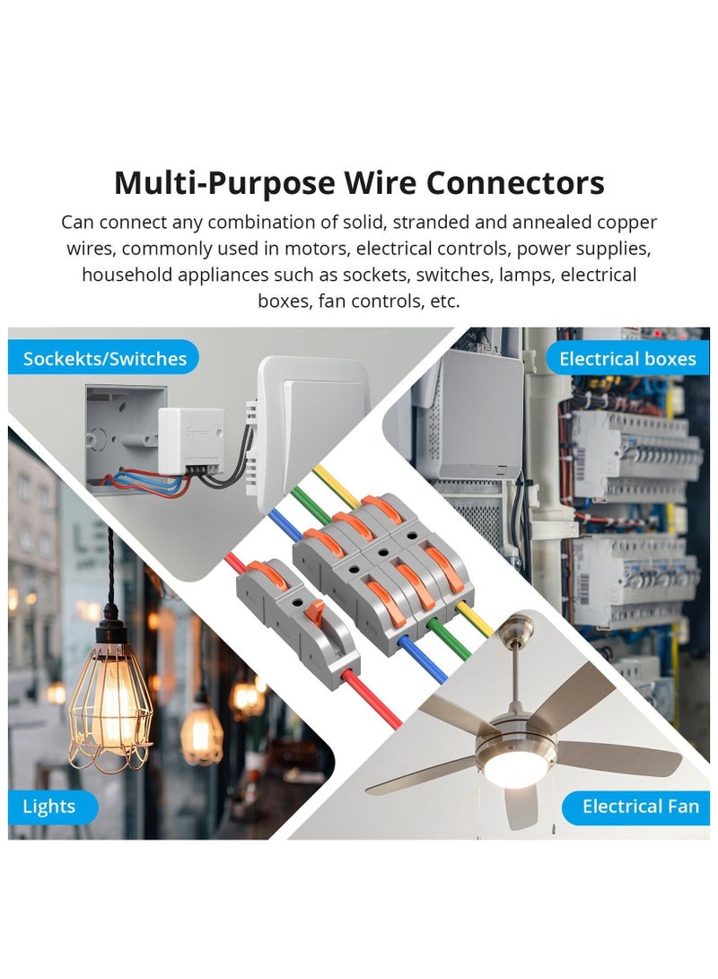 SONOFF 34PCS SONOFF 2-Wire Terminal Reusable Electrical Wire Cable Connectors Compact - Image 2