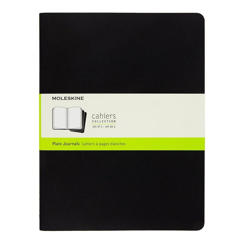 MOLESKINE Cahier Journal XL Size Plain Pages Black Cover 64 Pages - Image 1