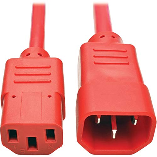 Tripp Lite 6 ft. Heavy Duty Power Extension Cord, C14 to C13, 15A, 14 AWG, Red (P005-006-ARD) - Image 5