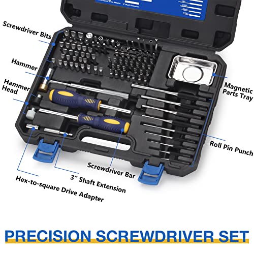 BULLTOOLS Precision Screwdriver Set, 100-Piece Torque Screwdriver Engineering Repair Kit, Roll Pin Punch Set with Magnetic Screwdriver Handle and Storage Case for Maintenance - Image 2