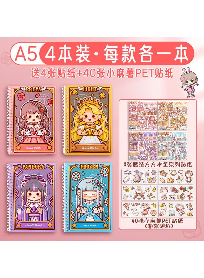 Bluejw New Small Potato Release Book Tweezers With Tape Hand Account Suit Loose-leaf Material Sticker Storage Book Span - Image 1