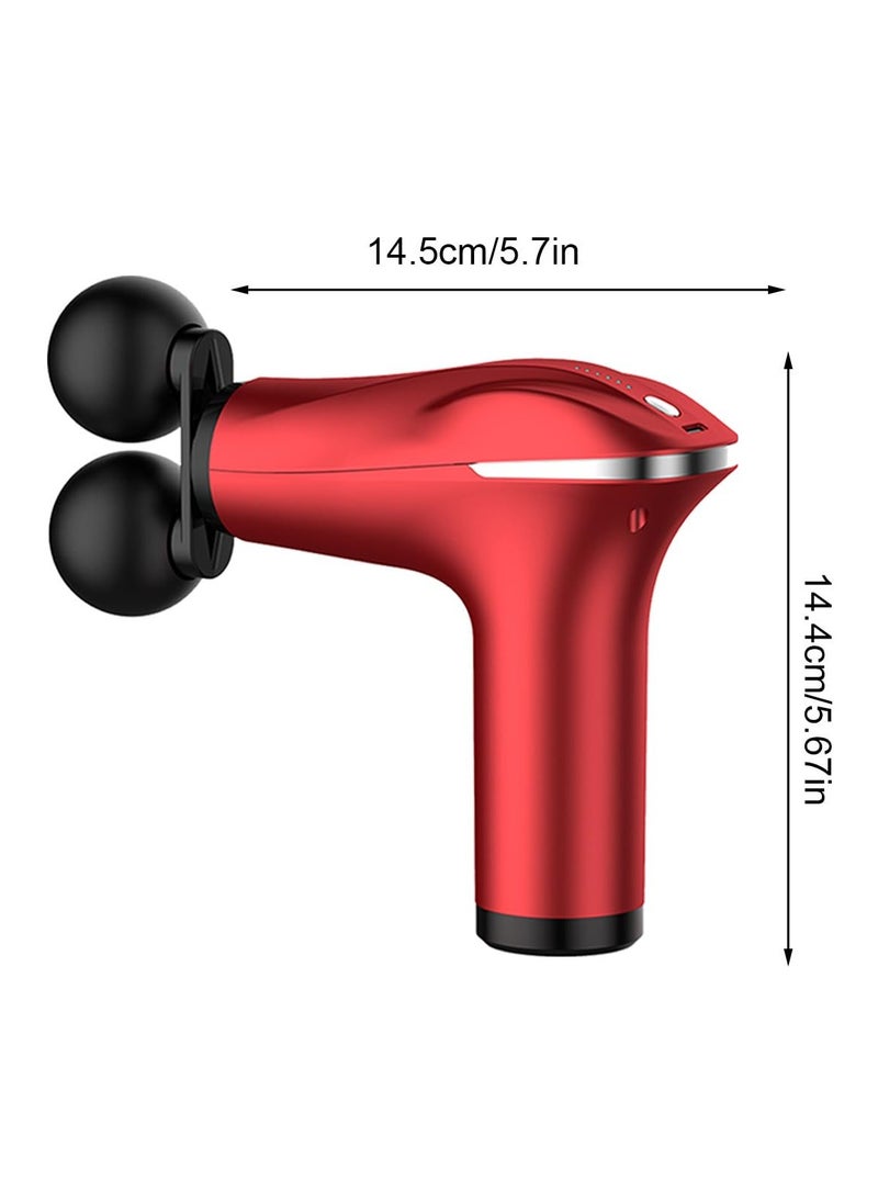 BORTONY - Massager Gun Pro Deep Tissue Therapy Pain Relief Body Massager Tool Double-Headed Electric Vibration Percussion Muscle Quiet Massage Device 6 Speed Portable Handheld Back Massager - Image 1