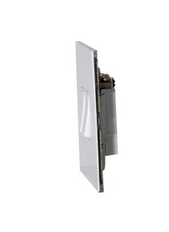 Donmarco 2 Gang 2 Way Switch – Rocker Button – Stainless Steel Panel, Modern & Durable, Fire-Resistant Electric Switch, 3 Year Warranty, Wall Switch for Home and Office (Matt White)  - Image 1