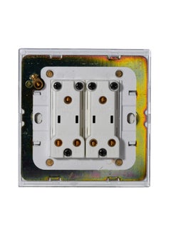 Donmarco 2 Gang 2 Way Switch – Rocker Button – Stainless Steel Panel, Modern & Durable, Fire-Resistant Electric Switch, 3 Year Warranty, Wall Switch for Home and Office (Matt White)  - Image 2