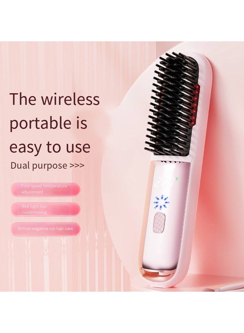 general Mini Ionic Straightening Comb – Travel-Friendly Straightener & Curler for Men/Women, Dual-Use Hair Styling Tool - Image 2