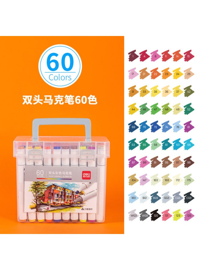 Deli Primary School Children's Art Painting Double Head Marker 12 Color 24 Color 36 Color 48 Color 60 Color 80 - Image 1