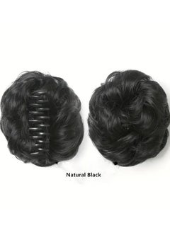 Elegant Claw-Clipped Messy Bun Hairpiece - Natural Look Short Curly Synthetic Hair for Women, Versatile & Heat Resistant, Fluffy, Hair Bun, Hair Accessories Natural Black - pzsku/Z94576AE2858E88126996Z/45/_/1739780298/c8539470-86f5-4ac6-ae38-f7765ba5bcf3