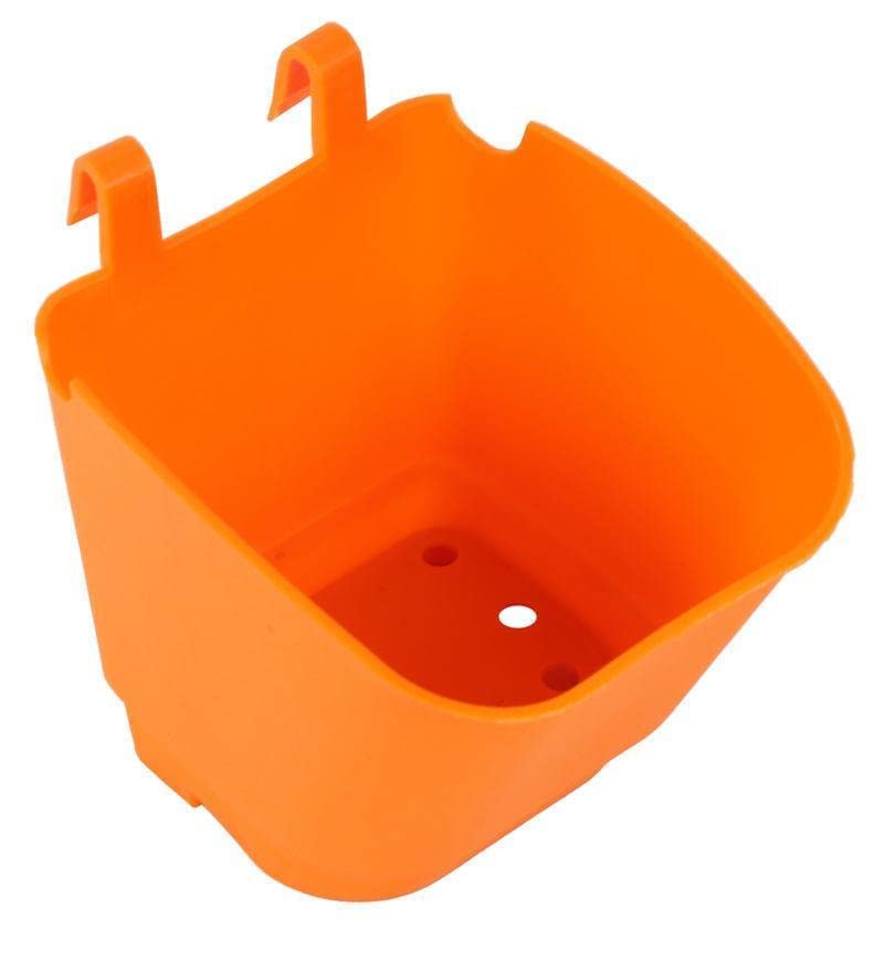 CAPPL Plastic Vertical Garden - Wall Hanging Pot (5 Inch, 12 Pots, Orange) - Image 4
