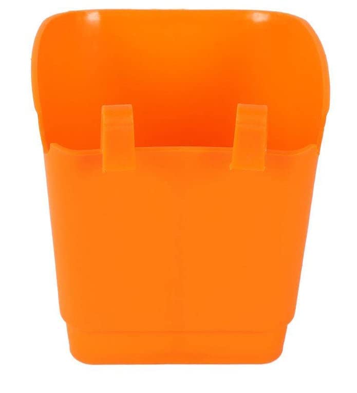CAPPL Plastic Vertical Garden - Wall Hanging Pot (5 Inch, 12 Pots, Orange) - Image 3