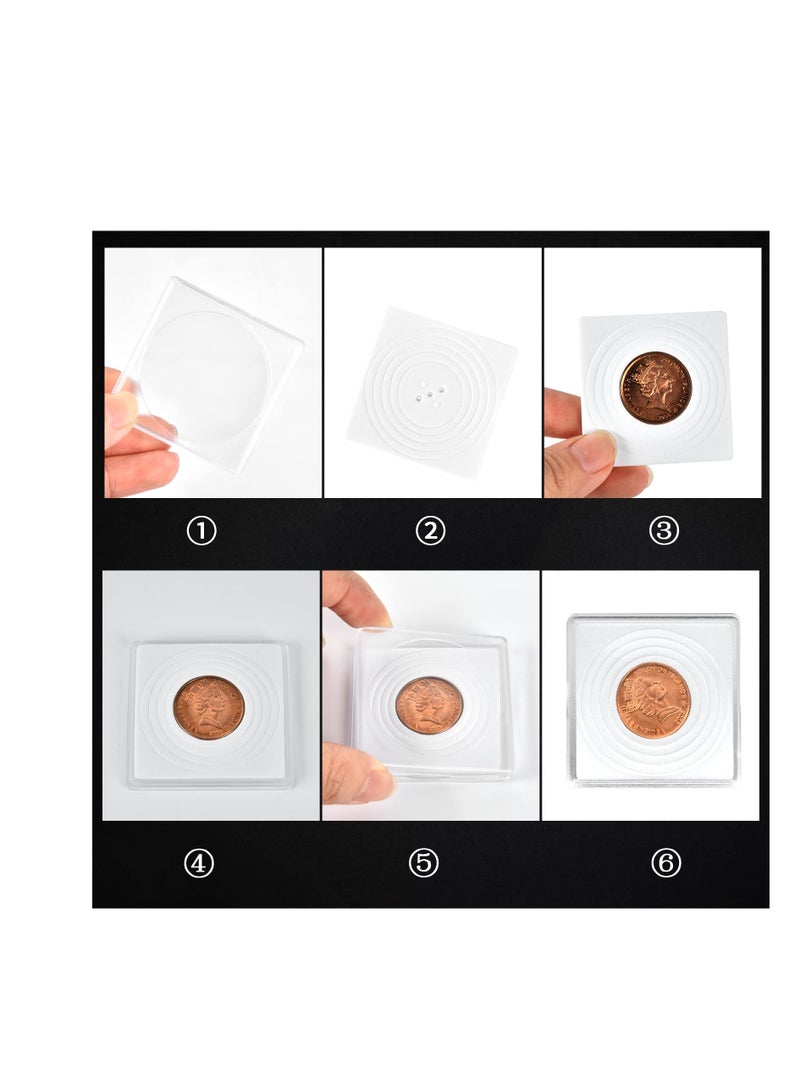 SYOSI 20 Pieces Silver Dollar Coin Holder, Coin Snap Holders, Coin Capsule Storage Box with 5 Size (20/25/30/35/40 mm), Coin Collection Supplies Dollar Bill Holder, Coin Case for Collectors - Image 3