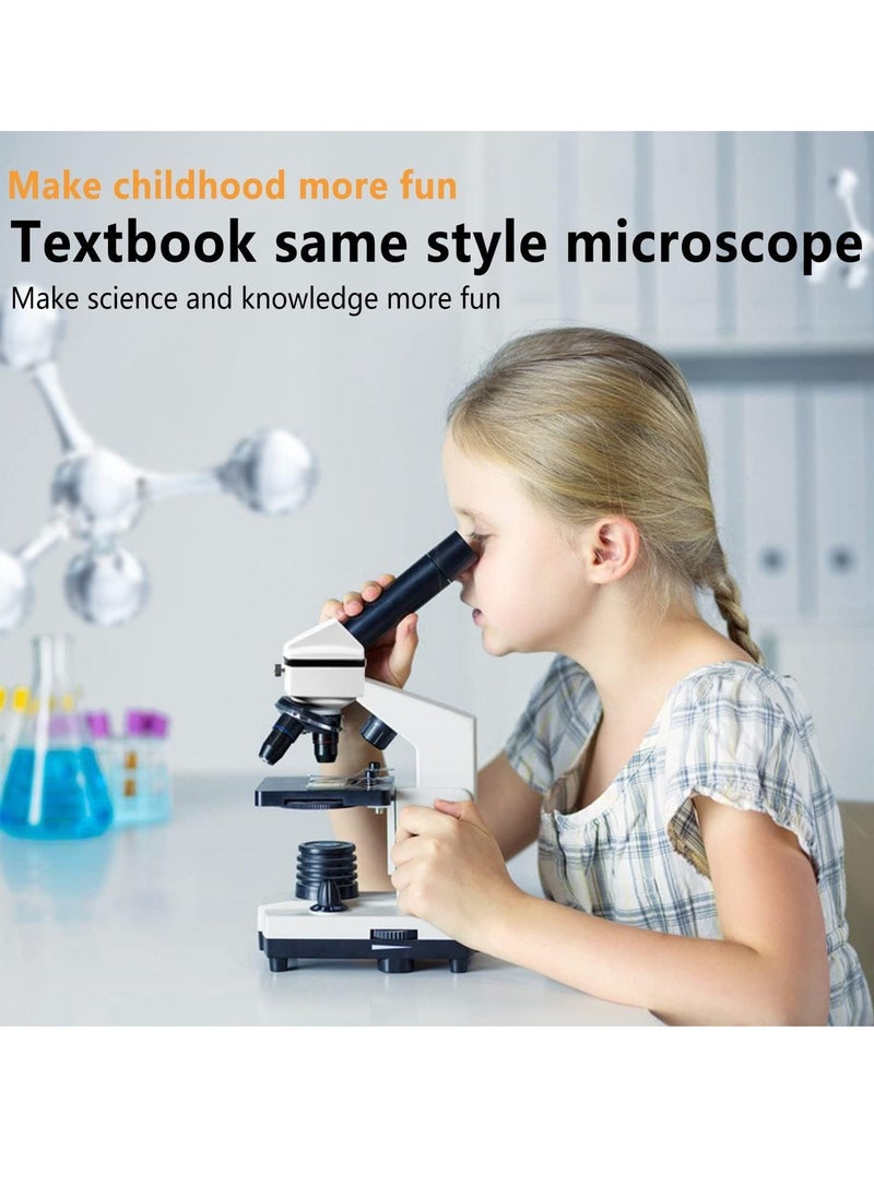 KASTWAVE - 100X-2000X Microscopes for Kids Students Adults, Powerful Biological Microscopes for School Laboratory Home Education,with Microscope Slides Set, Phone Adapter - Image 1