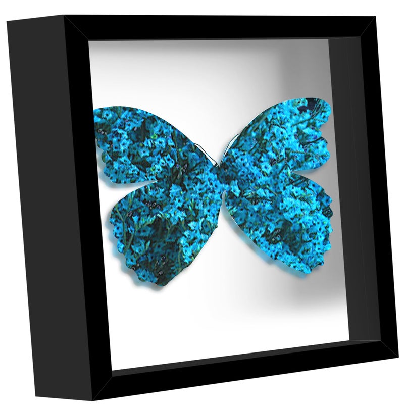 PICRIT 5x5 مربع الظل مربع الإطار مربع العلبة مع عالي الوضوح زجاج حقيقي والظهر الأسود لتذكارات الأطفال عناصر حفلات الزفاف تذاكر الحرف والصور الأسود - Image 1