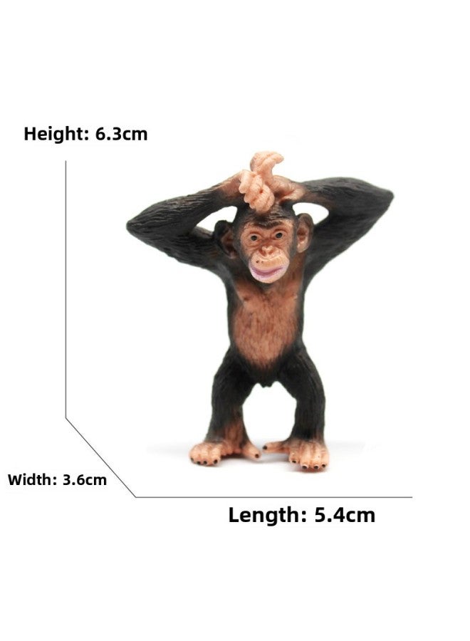 Animal Model Special For Teaching And Education Animal Model Kangaroo Elephant Lion Tiger Deer Ostrich Wolf-Color:4063 Standing Orangutan (17g)  - Image 1