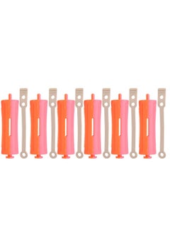 Semme 8 Sizes Standard Hair RollersHeat Perm Rod Hair Clip Curlers with Clamps Styling Wavy Rollers Rubber Band SH10 