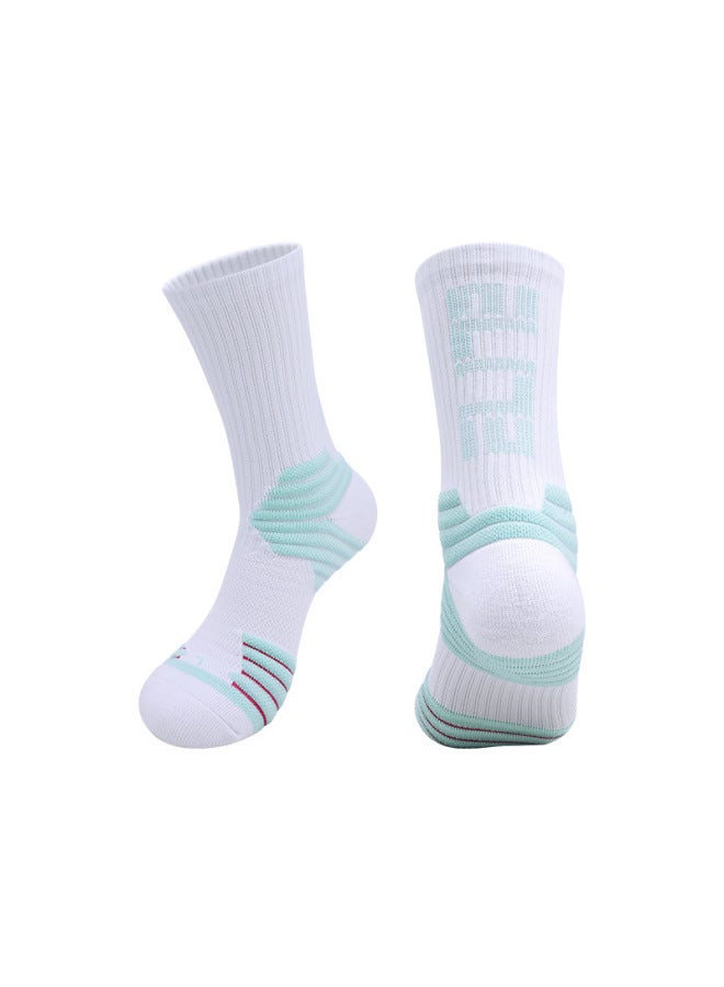 High-top Basketball Socks Actual Combat Long-tube Badminton Towel Socks Sweat-absorbent Zhongbang Running Socks Medium-tube Sports Socks