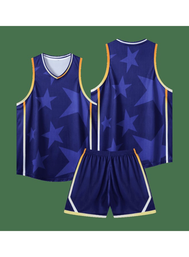 Basketball Uniform Set For Boys And Girls, Summer Quick-drying Breathable American-style Training And Compeion Jerseys, Customizable Team Uniforms With Printed Text