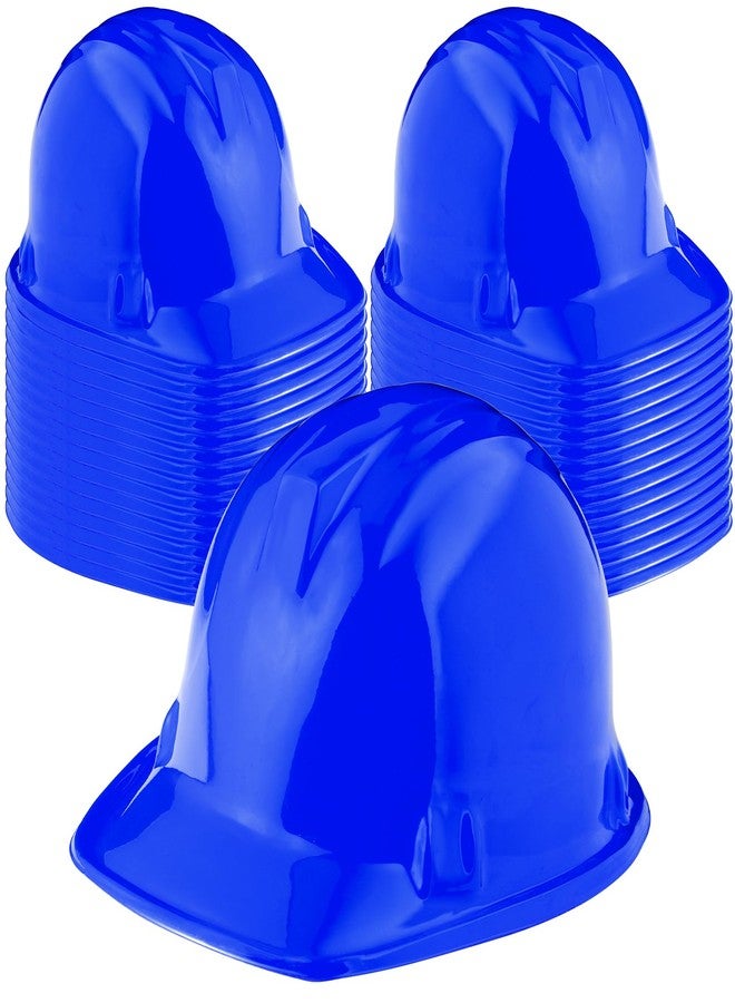 Haysandy 60 Pcs Plastic Construction Hat Bulk Toy Construction Hats Building Worker Party Caps Theme Favor Caps for Dress up Birthday Party Supplies(Blue) - Image 1