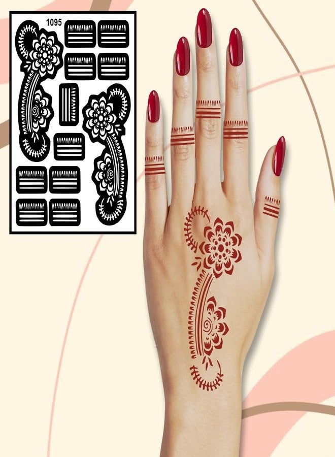 ORDERSHOCK Classic Mehndi Stencil Stickers for Timeless Designs - Image 4