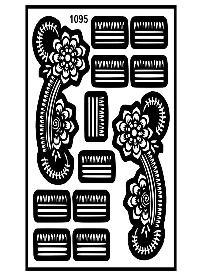 ORDERSHOCK Classic Mehndi Stencil Stickers for Timeless Designs - Image 2