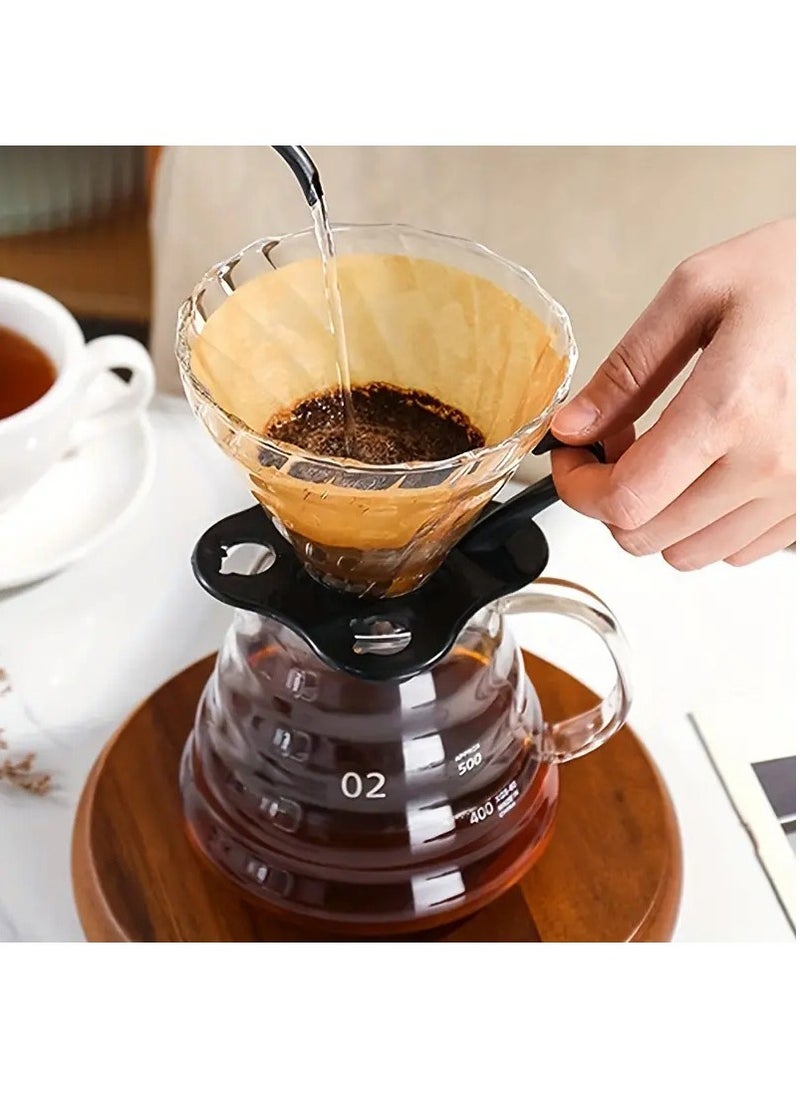 Arabest Glass Coffee Press and Pour Over Starter Set, 600ML Glass Carafe Coffee Server with Glass Coffee Dripper/Filter, Drip Coffee Maker Set for Home or Office  - Image 4