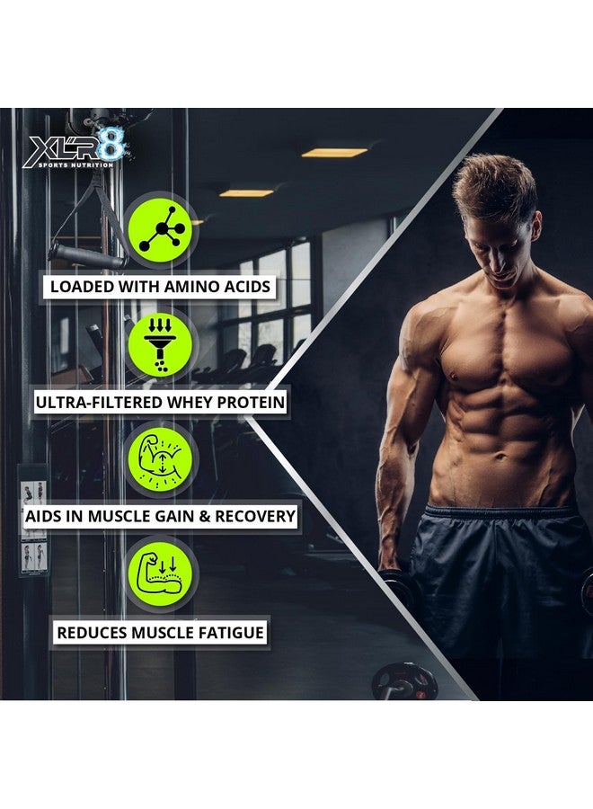XLR8 Whey Protein Powder with 24 g Protein Content & 5.4 g BCAA, With Shaker (1814 g (Pack of 1), Cookies & Cream) - Image 4