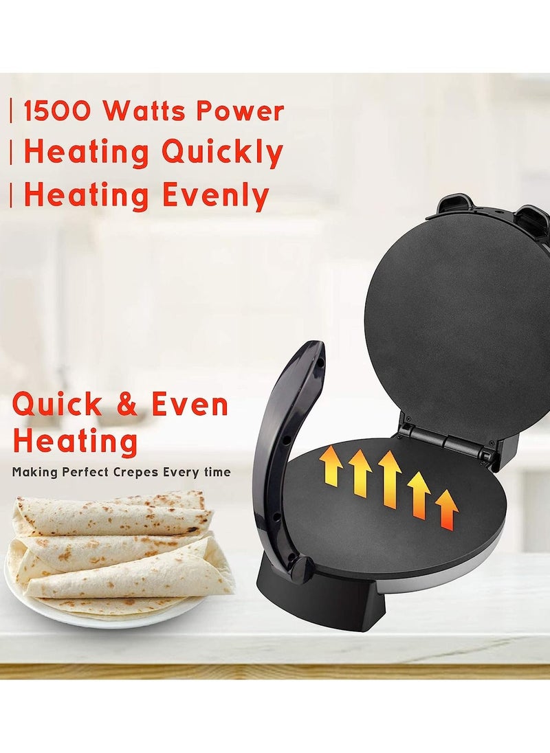 Generic - Non Stick Roti Maker Coating Plate Adjustable Temperature Chapathi Maker Cool Touch Handle With Indicator Lights Tortilla Maker - Image 1