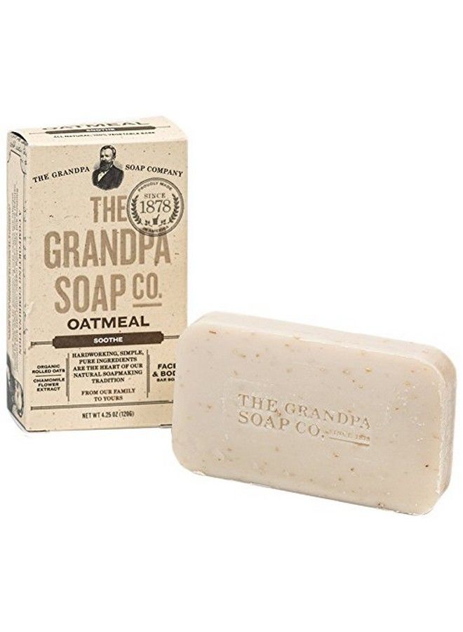 GRANDPA'S Old Fashioned Oatmeal Bar Soap For Face And Bath 3.25 Ounce - Image 1