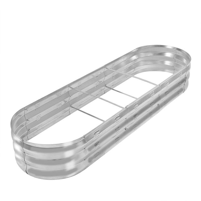 GADI GADI Raised Garden Bed Kit for Vegetables Flower Galvanized Metal Planter Boxs Designed for Easy DIY and Cleaning Not Twist Or Rot Silver 