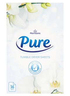 Morrisons Pure Tumble Dryer Sheets 36 Pieces Pack 