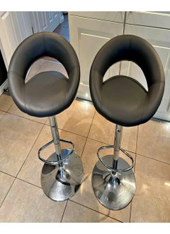 Living SET OF 2 Bar Stools Modern Counter Height Barstools Adjustable  - Image 3