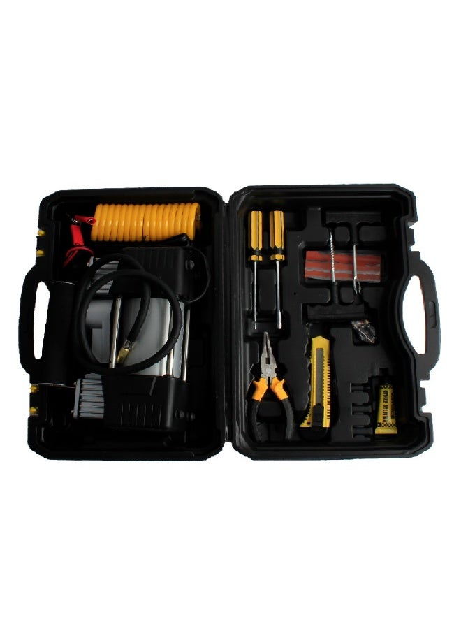 Portable 2-Cylinder Air Compressor Kit with Tire Repair Tools and Storage Case for Cars and Travel - Image 3
