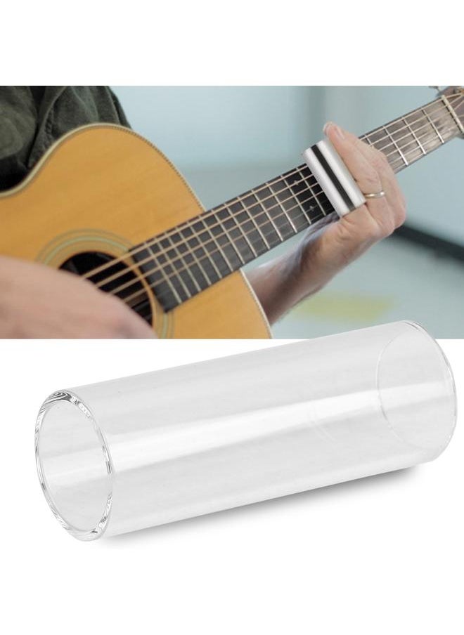 Thoraya Universal Guitar Transparent Glass Slide Instrument Accessory Guitar Slide Set (70mm)  - Image 3