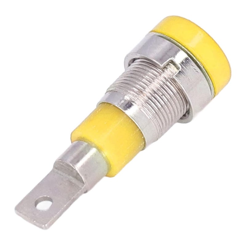 10Pcs Banana Socket Set with Resistance for Stable Current Transmission in Computers, Power Regulators, and Tape Recorders (Yellow) - Image 1