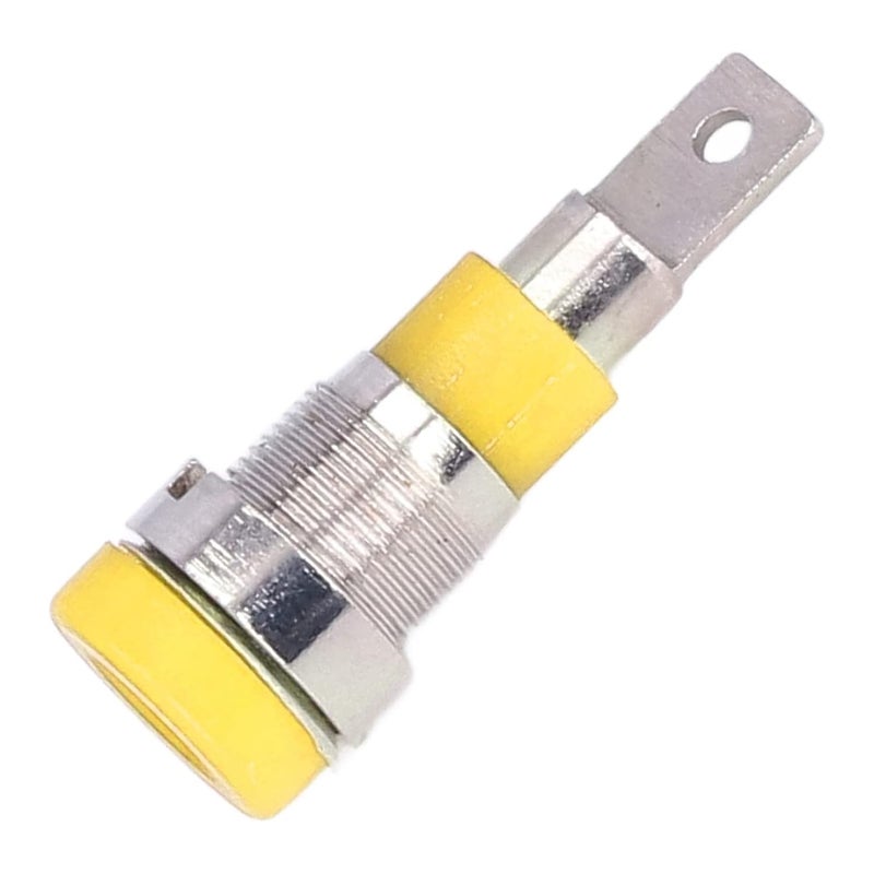 10Pcs Banana Socket Set with Resistance for Stable Current Transmission in Computers, Power Regulators, and Tape Recorders (Yellow) - Image 3