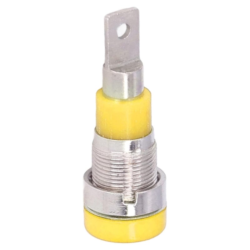 10Pcs Banana Socket Set with Resistance for Stable Current Transmission in Computers, Power Regulators, and Tape Recorders (Yellow) - Image 2