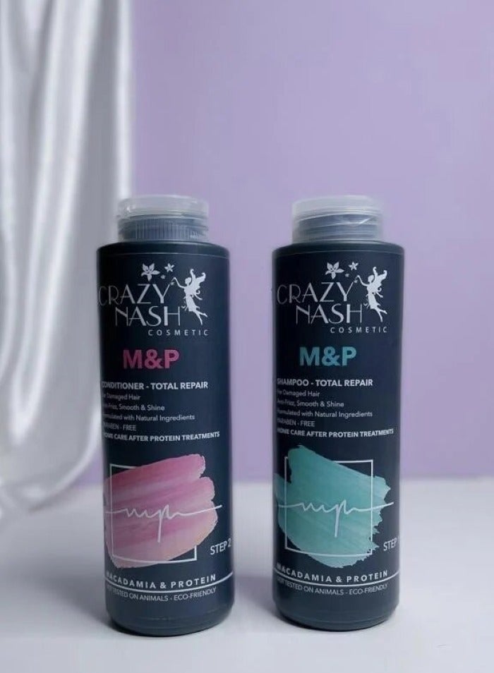 Crazy Nash Shampoo and Conditioner for Treated Hair 400*2 ml - Image 1