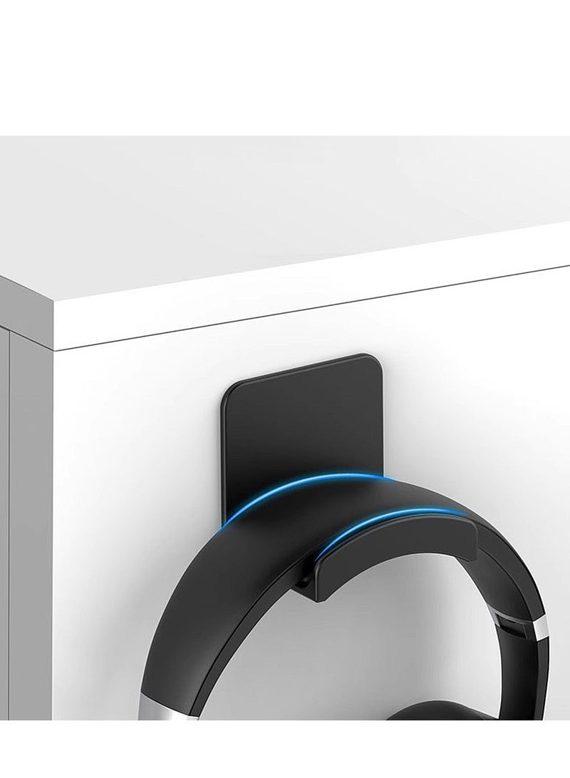 2Pcs Earphone Stand Wall Mounted Non Perforated Table Gaming Stand, Head Mounted Stand, Hook Bracket, Hanging Headphone Stand - Image 4