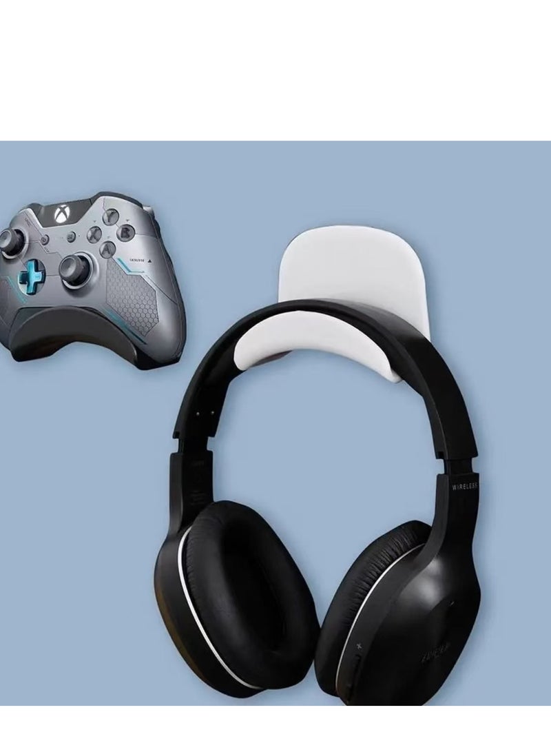 2Pcs Earphone Stand Wall Mounted Non Perforated Table Gaming Stand, Head Mounted Stand, Hook Bracket, Hanging Headphone Stand - Image 3