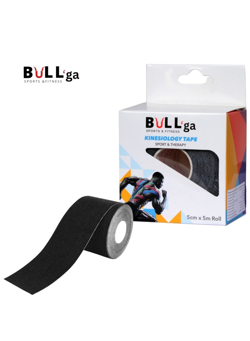 بولقا شريط علم الحركة  كينيسيو من بولقا مقاوم للعرق و الماء مع التصاق قوي - يقلل من آلام العضلات، يخفف من التهاب المفاصل، يعزز تدفق الدم - 5 سم × 5 متر - Image 1