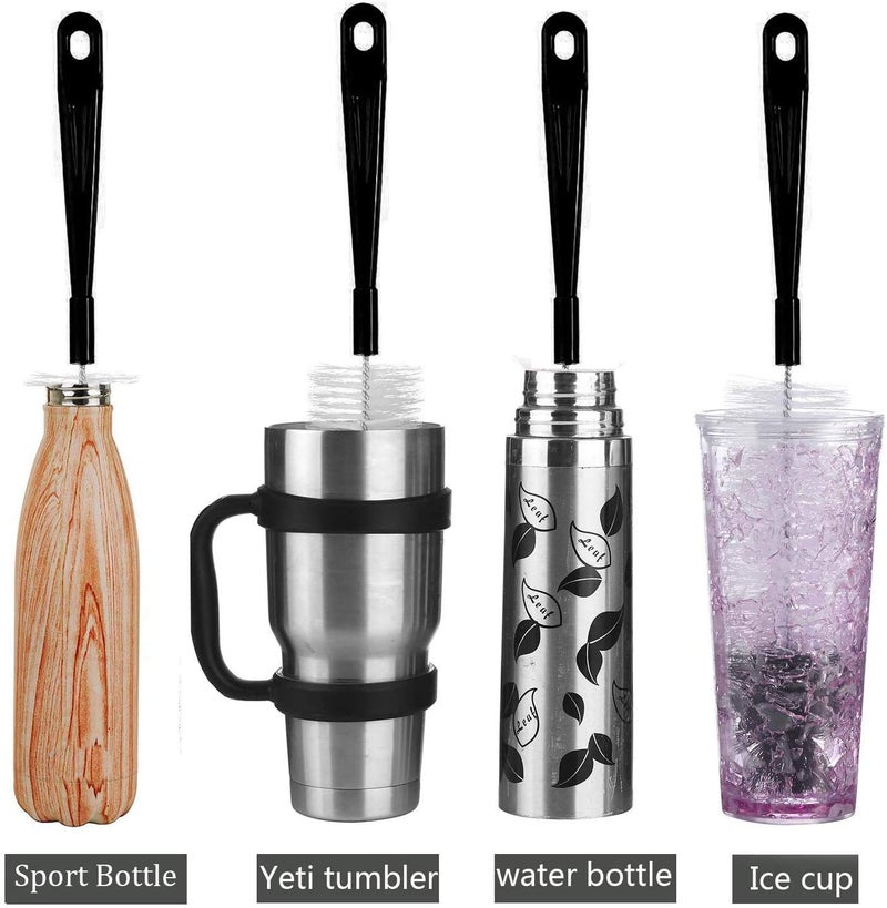 ALINK 16in Extra Long Black Bottle Cleaning Brush Cleaner for Washing Narrow Neck Beer/Wine/Thermos, Sport Well/Brewing Bottles/Hummingbird Feeder - Image 4