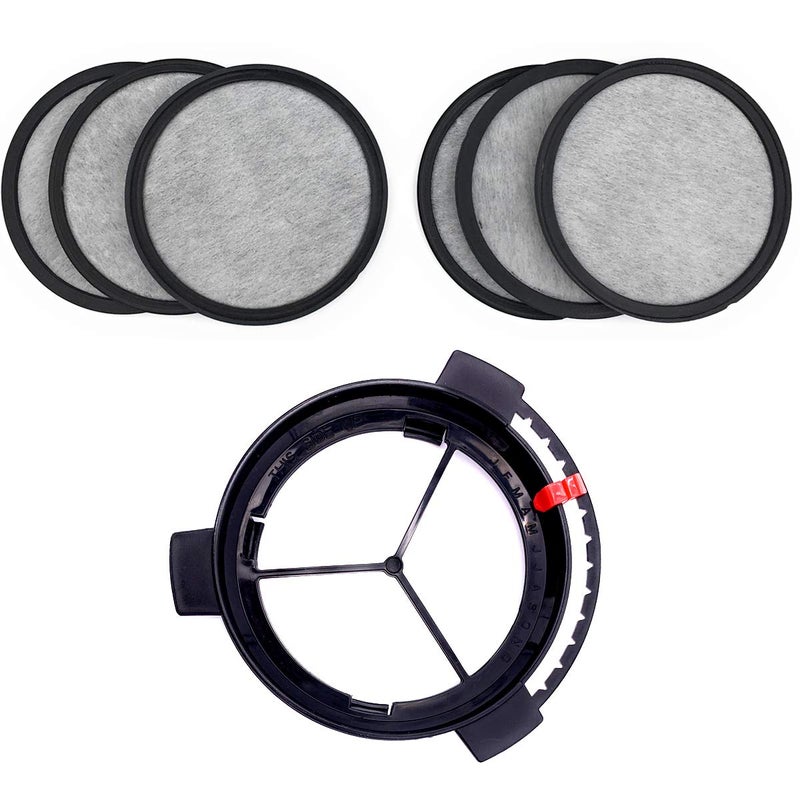 Xcivi Replacement Coffee Maker Water Filtration Set Filter Disk With Frame For Mr. Coffee Brewers Coffee Maker - Water Filtration Kit 6 Months Supply(1Disk Frame +6Filter Disks) - Image 1