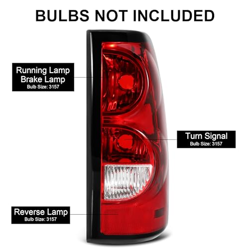 Daume Tail Lights Rear Lamp Compatible With 2003 2004 2005 2006 Chevy Silverado 03 Silverado 04 Silverado 05 Silverado 06 Silverado Brake Lamp Driver Side And Passenger Side - Image 4