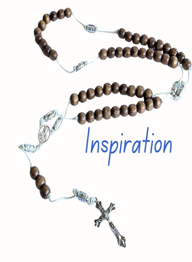 Linpeng Wood Bead Box Rosary DIY Kit, Catholic First Communion Necklace Making Supplies, Gift for Adults Seniors, 1 kit - Image 2