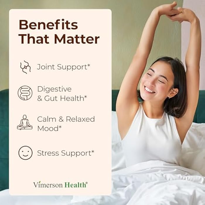 Vimerson Health Boswellia Turmeric Curcumin Supplement + 5HTP Sleep Supplement Bundle – Joint Health Support, Sleep Aid & Occasional Stress Support – with Ginger Root, Organic Turmeric Powder, 5 HTP & Calcium - Image 2