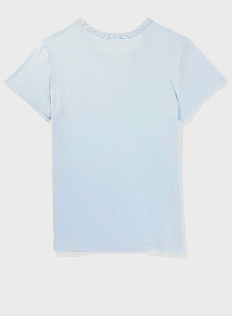 American Eagle Essential Crew Neck Knitted T-Shirt