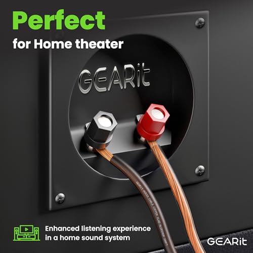GearIT 14 Gauge 2 x 2.5mm Speaker Wire Cca Cca Cable (30.4 Meters - Black Clear) - Image 5