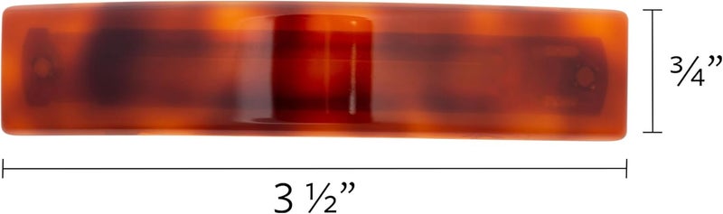 France Luxe Tortoise Classic Rectangle Barrette - Image 2